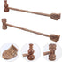ZUNOXAZ 2pcs Hammer Dual-use Wood Massage Stick and Double-Head Back Scraper, Ergonomic Body Massager for Neck