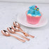 YARNOW 24Pcs Rose Gold Plastic Mini Spoons, Disposable Dessert Tasting Cutlery for Parties & Everyday Use