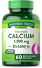 Nature's Truth Calcium 1200 mg with Vitamin D3 5000 IU | 60 Softgels, Non-GMO & Gluten Free