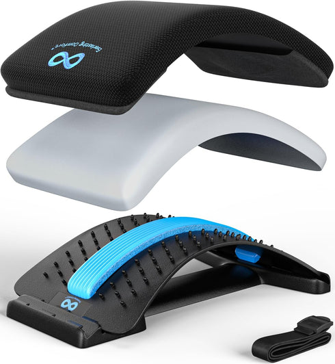Everlasting Comfort Back Stretcher for Lower Back Pain Relief, Adjustable Spine Decompressor with Memory Foam