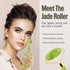 Jade Roller & Gua Sha Facial Tools, Natural Anti-Aging Skin-Care Tool for Rejuvenating Facial Skin