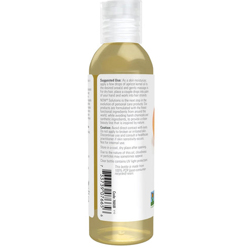 NOW Foods Apricot Kernel Oil, Hair Moisturizer, 4-Ounce, Rejuvenating Skin Oil