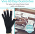 Vive Rheumatoid Arthritis Gloves - Fingerless Compression Wrap for Hand Pain and Osteoarthritis - Black