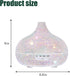 Mulixis 500ml 7-Color Bling Rhinestone Onion Aromatherapy Diffuser for Home Bedroom Large Oil Diffuser Artistic Charm