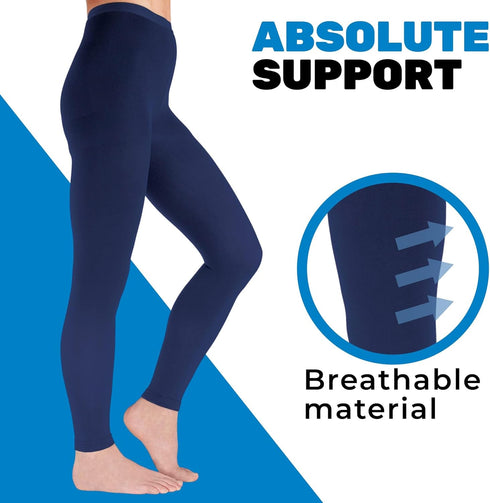 Plus Size Footless Compression Pantyhose for Women, 20-30mmHg Circulation Support High Waist Tights for Pain Relief