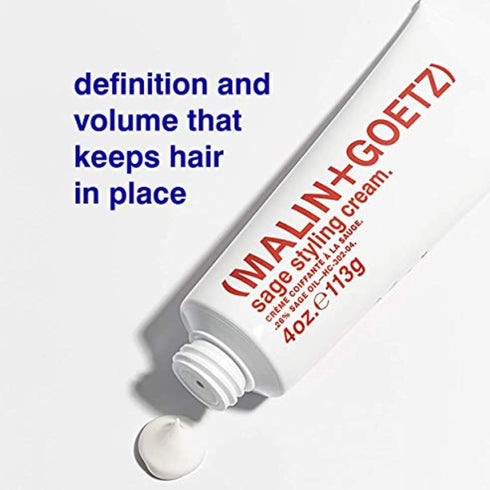 Malin + Goetz Sage Styling Cream, Anti Frizz Hair Product, All Hair Types & Textures, Vegan & Cruelty Free