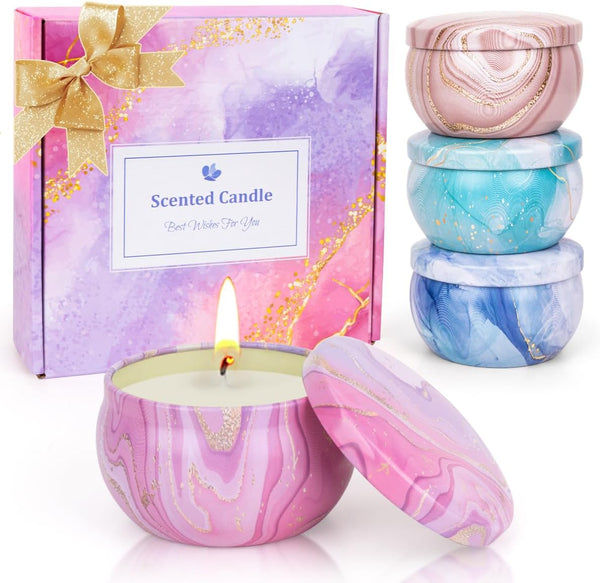 Candles Gift Set for Women, Aromatherapy Candles for Home Scented 4 Pack,
