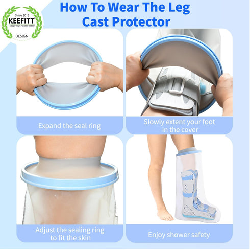 Waterproof Leg Cast Covers for Shower, Extra Large Wide, KT2103-WL Watertight Protector