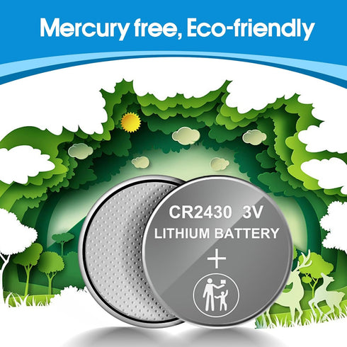 CR2430 Battery, 3V Lithium Coin Battery, 15 Count Pack for Remote Controls, Key Fobs, and Watches