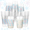 Havawish 100 Pcs Blue Winter Snowflake Plastic Cups 16 oz Disposable Clear Cups