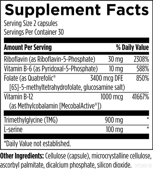 Designs for Health Homocysteine Supreme, Methylated B Vitamins for Brain Support and Heart Health
