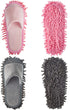 2 Pairs Microfiber Cleaning Mop Slippers, Washable Unisex Dusting Slippers for Floor Cleaning