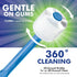 Brilliant Oral Care Adult Toothbrush with Soft Bristles, Round Head, 2 Pack for Teeth and Gums (Blue + Clear)