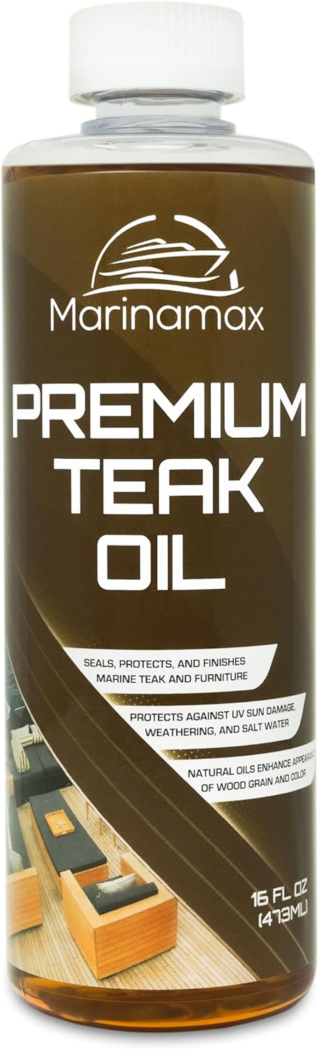 Premium Teak Oil - Wood Oil, Preserver, Stain, Sealer for Teak Furniture and Marine Interior