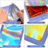 100-pack 2×2 inch Mylar Bags with Clear Window, Holographic Resealable Zip Bags for Jewelry & Food (Purple)