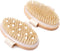 2 Pack Dry Brushing Body Brush - Natural Bristle Exfoliating Brush for Lymphatic Drainage and Cellulite