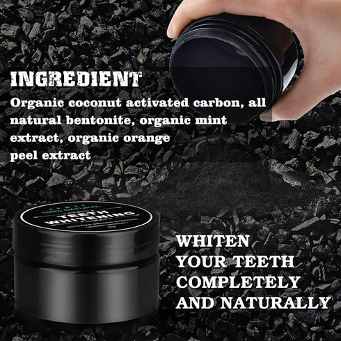 2-Pack Teeth Whitening Charcoal Powder, WUBLSYAN Activated Charcoal Tooth Cleaning Natural Oral Care