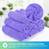 HOMEXCEL Microfiber Cleaning Cloth, 12 Pack Purple, Lint Free, Scratch-Free, Highly Absorbent Towels for Car, Kitchen