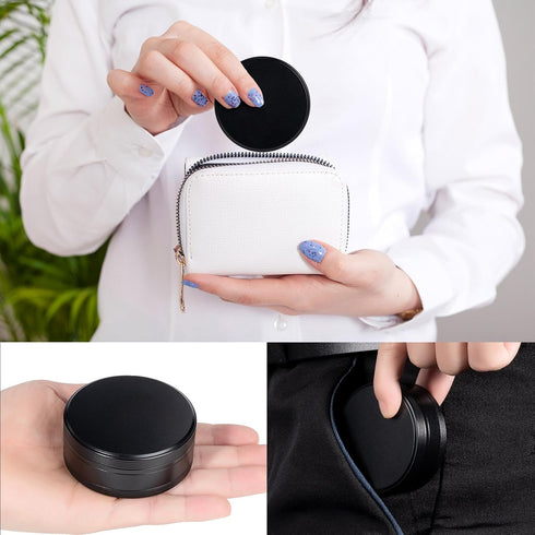 2 Compartment Metal Pill Box, Waterproof Aluminium Travel Case for Daily Medication, Vitamins, Portable Organizer