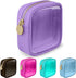 Mini Clear Travel Makeup Organizer Bag, Small Cute Zipper Pouch for Purse, Transparent PVC & Nylon Storage Bag