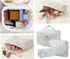 3 Pcs Cotton Quilted Makeup Bag Set,Floral Makeup Bag,Cute Makeup Bag,Travel Makeup Bag,Large Toiletry Cosmetic Bag Makeup Bag Organizer for Women Girls (A)
