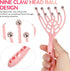 HOOWIFFY 9-Claw 2pcs Set Scalp Massager Manual Head and Neck Massage Tool Plastic Hair Comb Handheld Relaxation