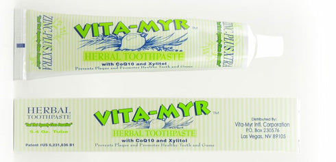 VITA-MYR Package 6 1 5.4 Oz 1-16 Oz Value Tube Zinc+ Xtra Natural Toothpaste & Natural Mouthwash. Gluten Free. Vegan.