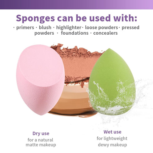 UCANBE Makeup Setting Spray + Face Primer + Makeup Sponge - Gel-Based Hydrating Primer, Long Lasting Matte Finishing