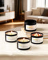 Set 4 Pack 26 oz 200 AOOVOO Crystal Energy Candles for Women - Soy Wax Candles for Home Scented, Hour Long Lasting