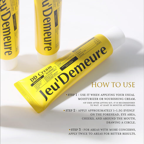 JEU'DEMEURE Ceramide Intensive Face and Neck Moisturizer DD Cream - Firming, Anti-Aging, 1.69 fl oz