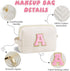 Initial Makeup Bag, Personalized Cosmetic Bag for Women, Monogrammed Travel Toiletry Bag, K