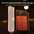 Portable Travel Cosmetic Brush Holder, Dispenser Storage Box with Transparent Lid, 3 pcs