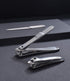Nail Clipper Set - Stainless Steel Fingernail Clippers, Toenail Cutter, Nail File with PU Sheath for Men Women