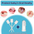 100 Pcs Baby Oral Cleaner Tongue Cleaner Toothbrush with 3 Finger Toothbrush for Newborn Baby Mouth Cleaning