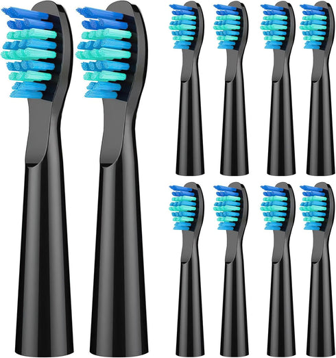 Toothbrush Replacement Heads Compatible with Bitvae D2 Electric Toothbrush, Sonic Electric Toothbrush Heads, 10 Pack