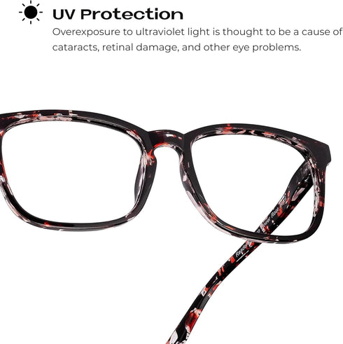 Readerest Blue Light Reading Glasses, Lightweight Computer Glasses with Spring Hinges, UV Protection