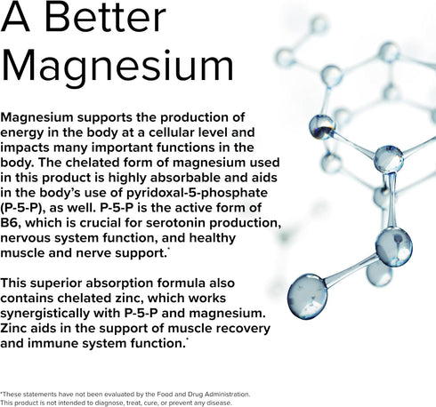 Terry Naturally BioActive Magnesium Complex, 60 Capsules with Vitamin B6 & Zinc