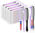 HOIQIRY Disposable Toothbrushes with Toothpaste and Comb - Pack of 100,Purple Soft Bristle