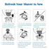 SH60 Replacement Head Blades for Philips 6000 Series Electric Shaver Razors, Compatible with S6880/81 S6810/82 S6850/85