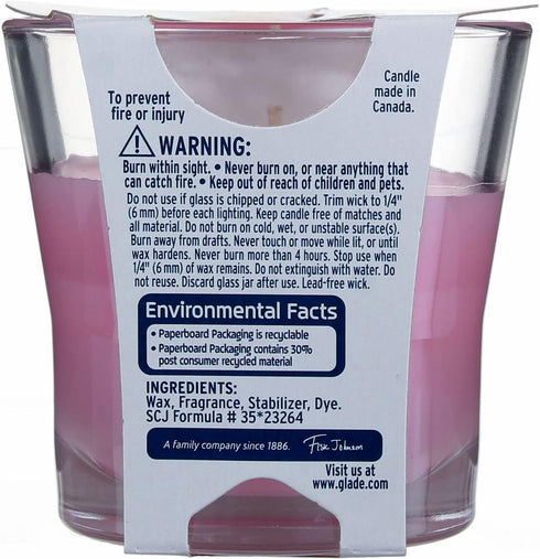 Glade Jar Candle Air Freshener, Angel Whispers, 3.4 oz - Pack of 4 Candles