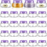Tessco 24 Pack Plastic Jars with Lids, Round Refillable Cosmetic Containers, Empty Body Butter Jars for Cosmetics