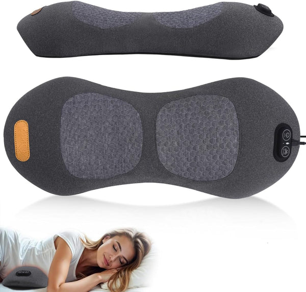 Zhaotingrui 3 in 1 Back Massager, Electric Lumbar Support Pillow Heat Vibration Massage