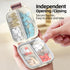 SAVN89 7-Day 7 Premium Pill Organizer Travel Case Small Medicine Box with Grids, Moisture-Proof Airtight Design