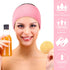 Whaline 4 PCS Spa Headband, Makeup Hair Band, Stretch Terry Cloth for Sport Yoga Shower (Pink)