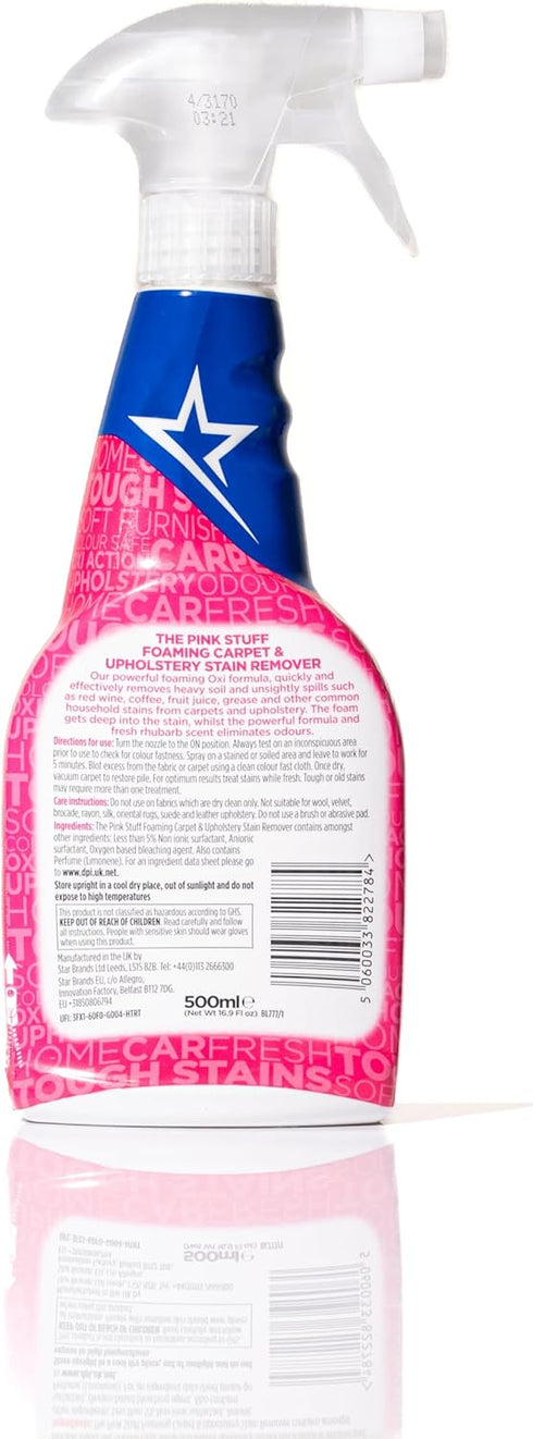 Stardrops - The Pink Stuff, Miracle Foaming Carpet & Upholstery Stain Remover.