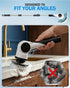 Maraiss 3-Speed 10 90 IPX7 Electric Spin Scrubber, Shower Scrubber with Long Handle & Replaceable Brush Heads, Cordless
