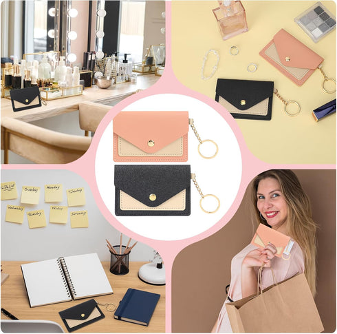 Mozeat Lens 2 Pack Packet 4.3 3 Inch Birth Control Pills Case Sleeve X PU Leather Wallet Pill Holder Privacy Protection