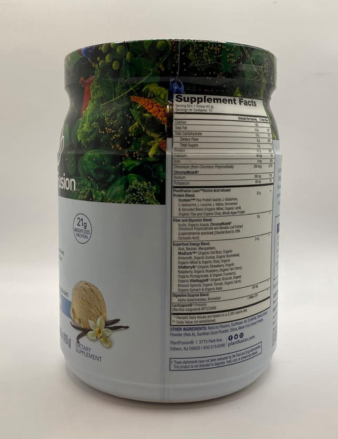 PlantFusion Complete Lean Plant Based Protein Powder - Chocolate Brownie 1 lb - Vegan, Gluten Free, Non-GMO