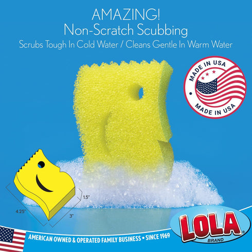 Lola Products Scrub Boss, 1 Pack, 14.4% More Volume, Firm in Cold Water, Flexible in Warm Water, Made in USA