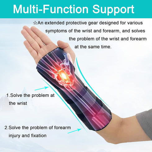 TANDCF Adjustable Night Time Forearm Immobilizer Brace Splints, Unisex Forearm and Wrist Support Splint Brace for